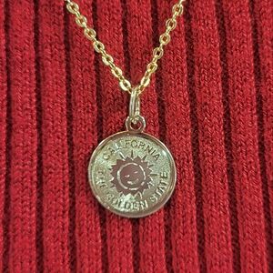 "California The Golden State" Charm Necklace